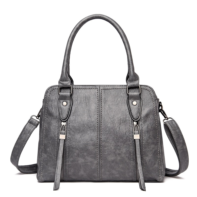 retro leather-look messenger bag
