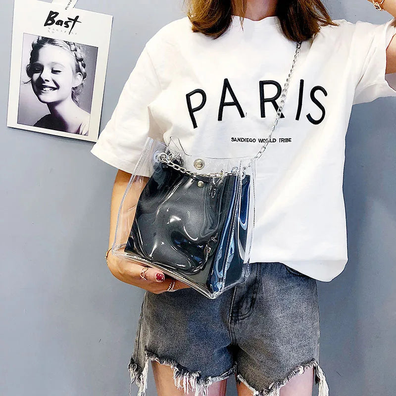Mini Bucket Bag Transparente
