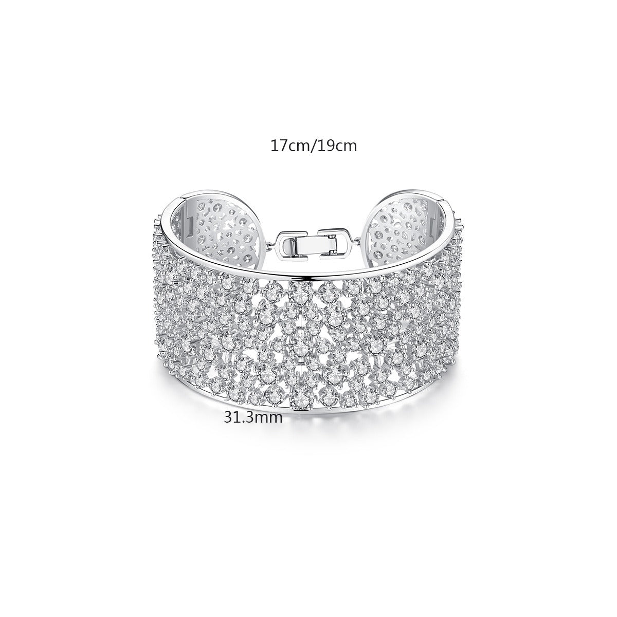 European and American heavy industry bracelets, brass zircon grand and personalized fashion bride