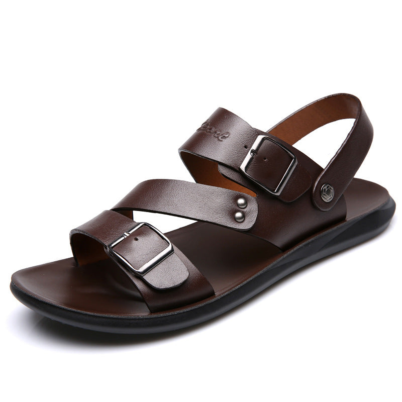 Large size sandals for men beach shoes for men cool slippers for men one shoe dual-use men's