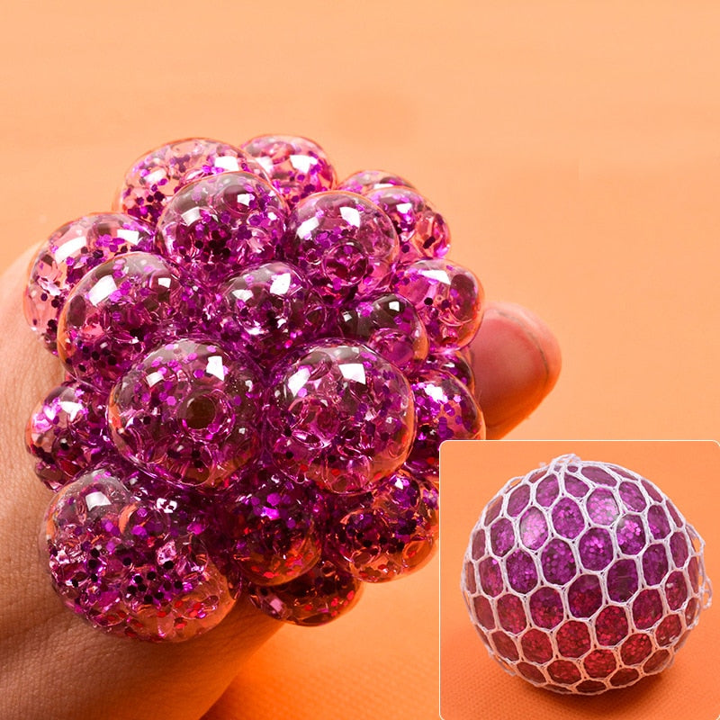 Jouets antistress colorés en forme de boule de raisin, jouet Squishy, jouet à presser pour soulager le stress, jouets amusants pour enfants, farces pour adultes, cadeaux