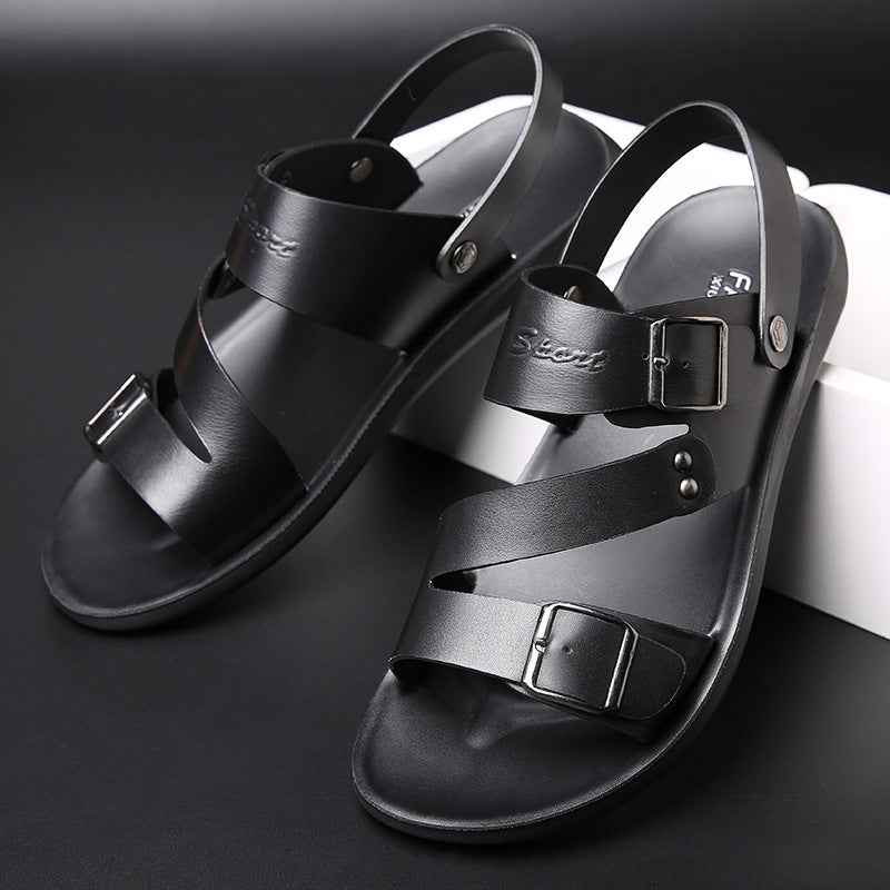 Large size sandals for men beach shoes for men cool slippers for men one shoe dual-use men's