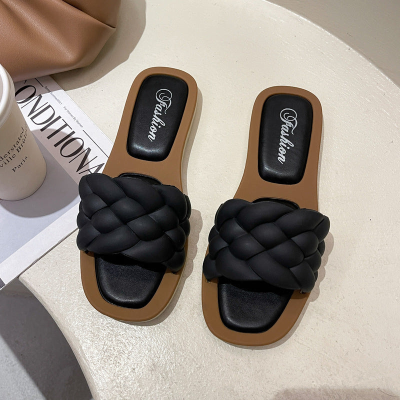 Casual non-slip flat slide sandals