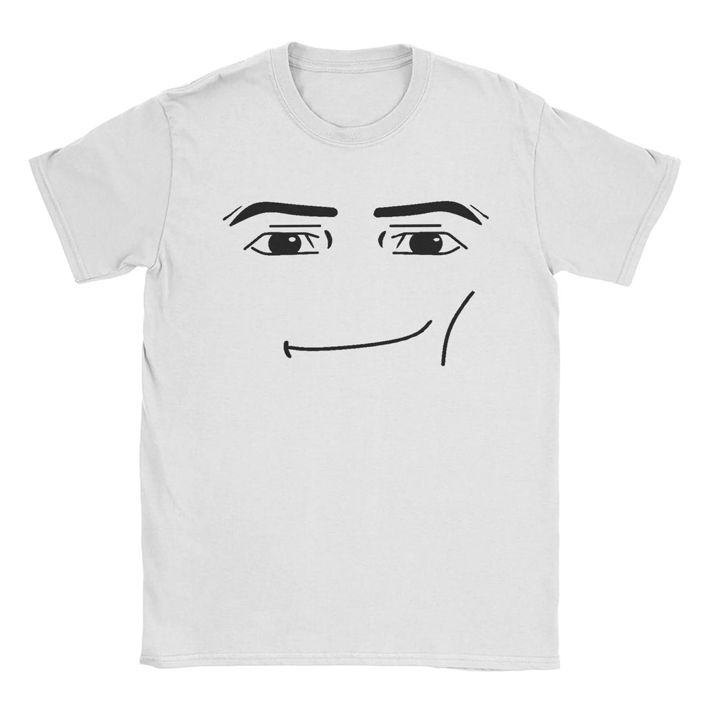 Anime Robot Robloxs Face T-Shirts Women Fun Tees Crew Neck S