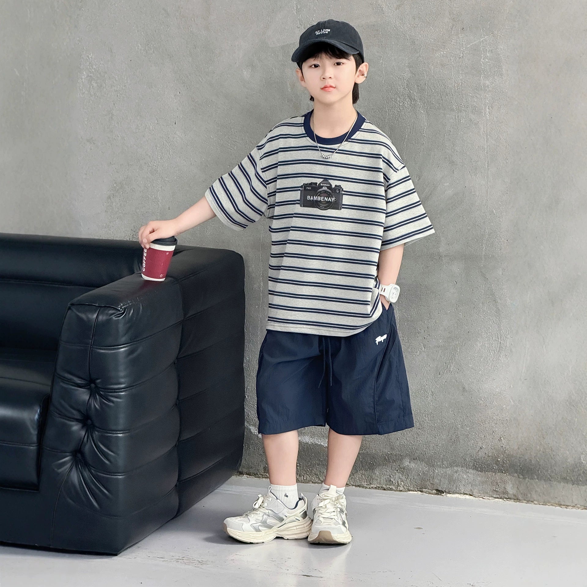 Children's Clothing Boys Set Short Sleeve Two-Piece Set for Kids