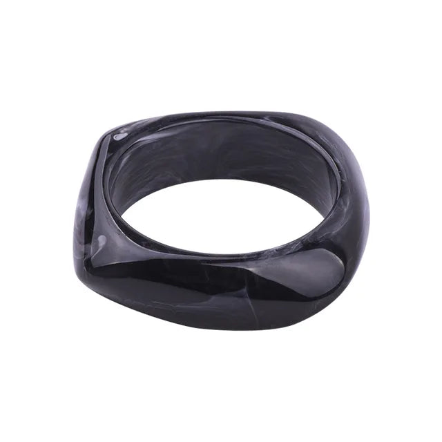 Vintage Colorful Resin Cuff Bracelets Bangles for Women Acrylic Irregular Geometric Wide Bracelet Charms Female Jewelry