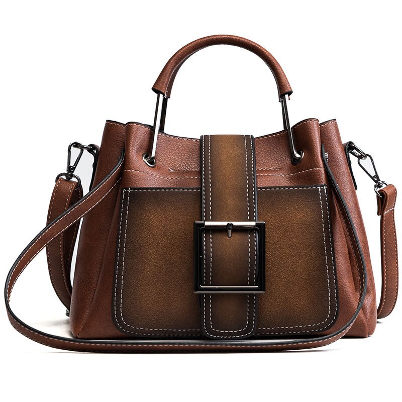 large leisure tote bag with leather-look finish
