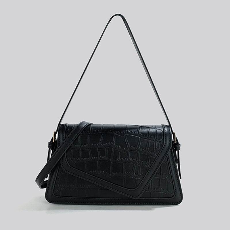small contrast color shopper bag with soft handle