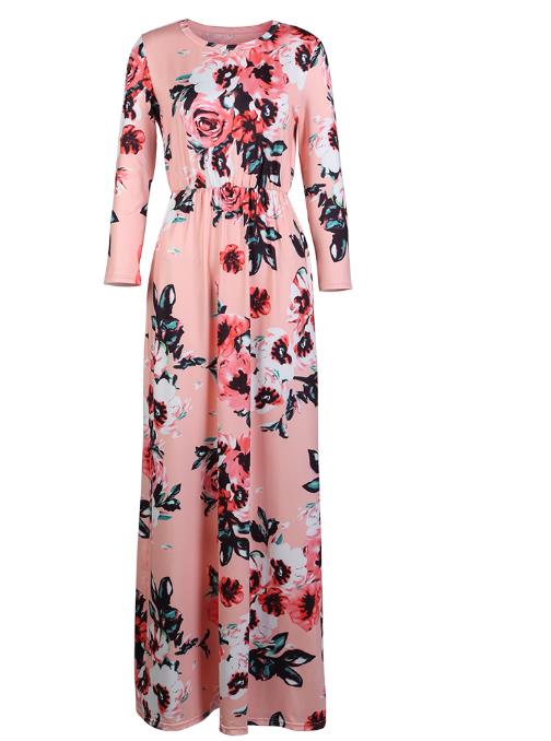 Emmababy Mommy and Me Family Matching Dress Mother Daughter Floral Holiday Maxi