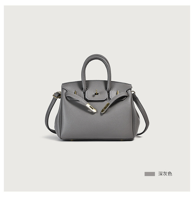 classic PU top-handle tote bag