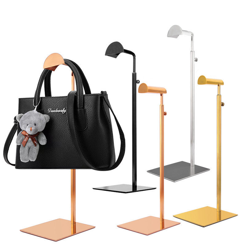stainless steel hanging bag display rack