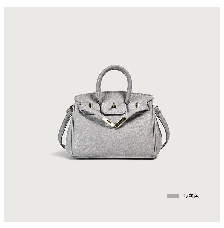 classic PU top-handle tote bag