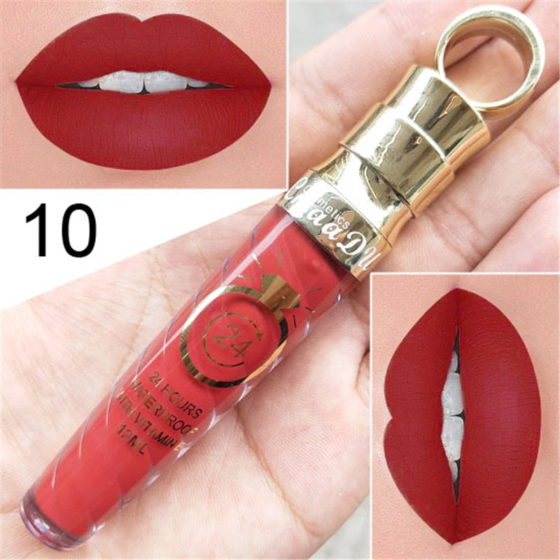 collection of liquid lipsticks in various shades