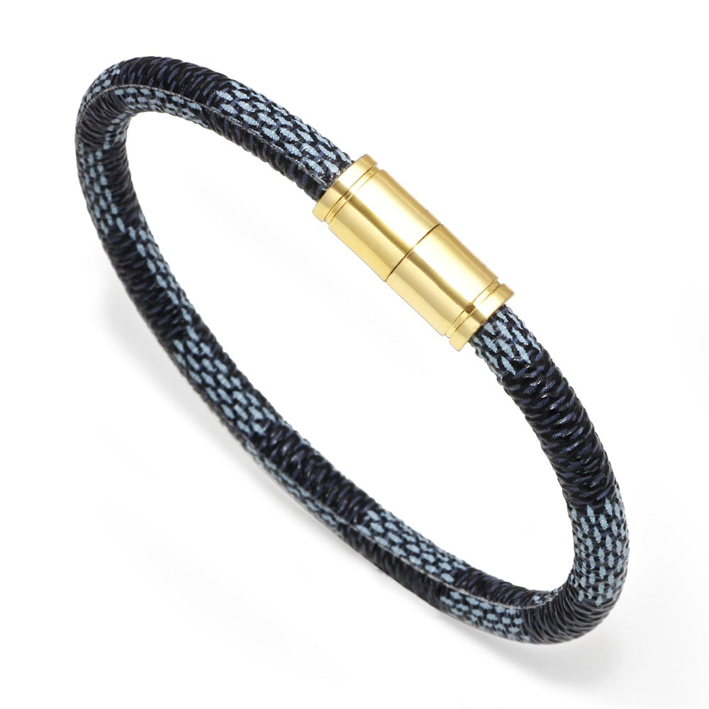 Leather Bracelets for Men and Women Jewelry Stainless Steel