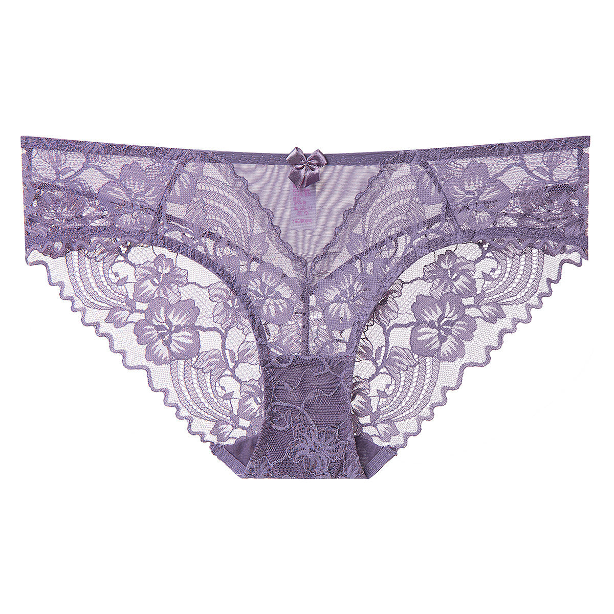 Mid-Waist Lace Triangle Briefs
