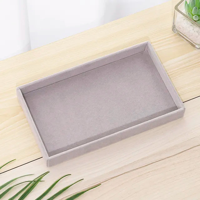 Plush jewelry storage box box rings earrings bracelets necklaces display shelf