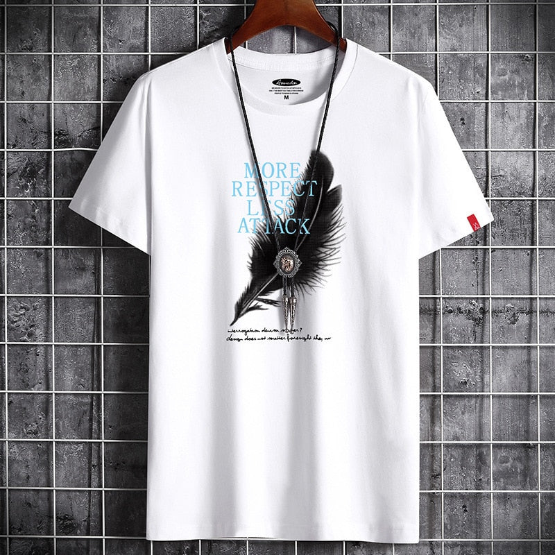 white oversized anime graphic t-shirt