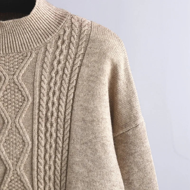 Angora-style wide-leg sweater and pants set