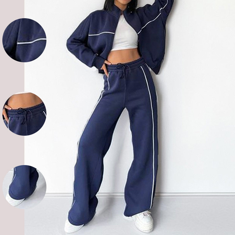Tie-Waist Hoodie Tracksuit Set