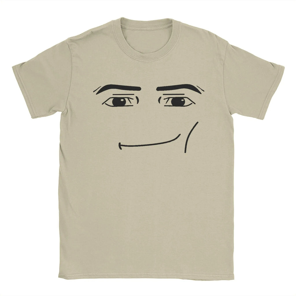 Anime Robot Robloxs Face T-Shirts Women Fun Tees Crew Neck S