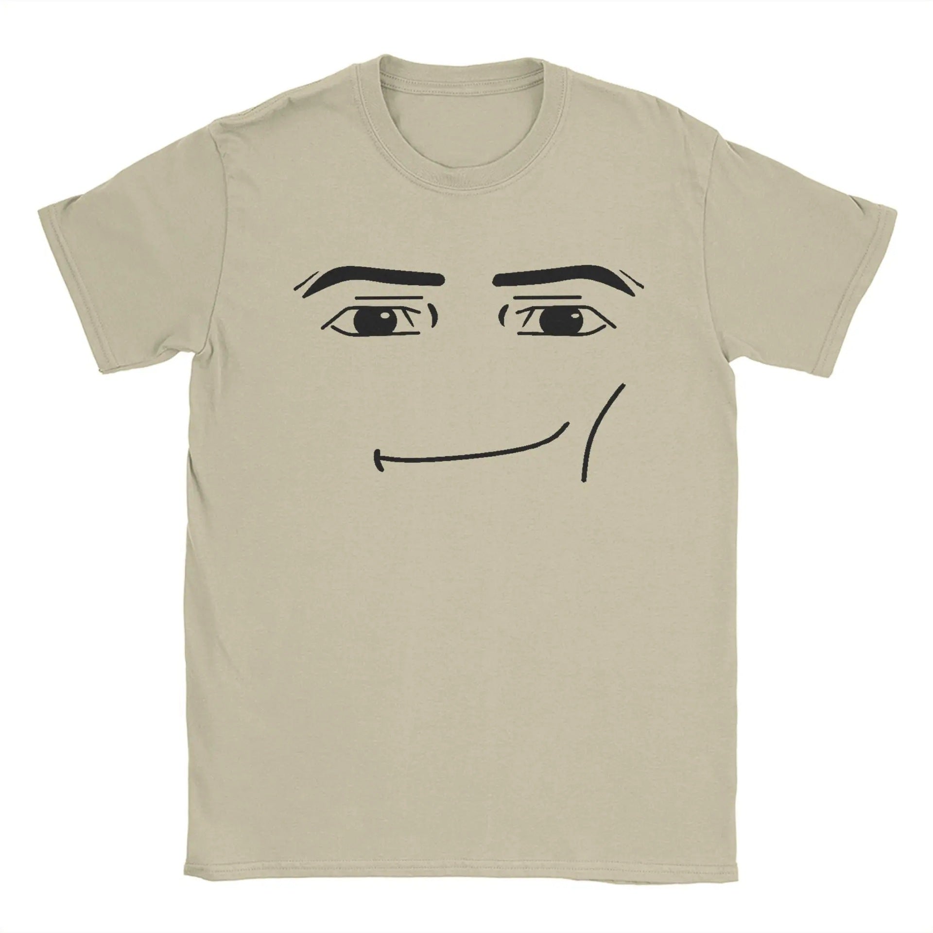 Anime Robot Robloxs Face T-Shirts Women Fun Tees Crew Neck S