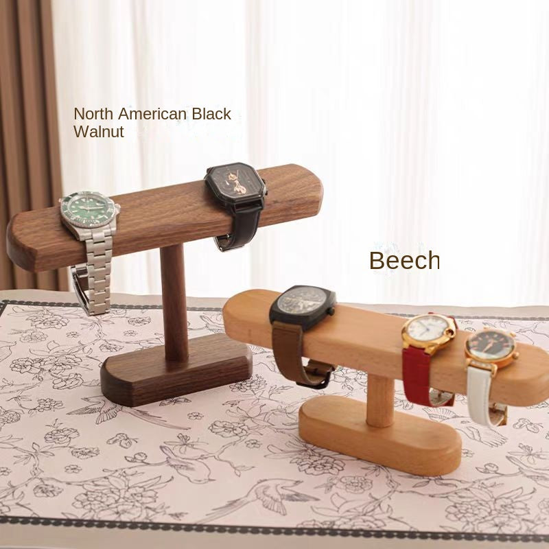 High-end Wooden Walnut Jewelry Display Rack for Watches, Bracelets, Necklaces and Accessories Storage