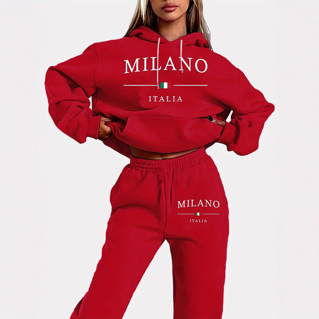 Unisex fleece hoodie and sweatpants set