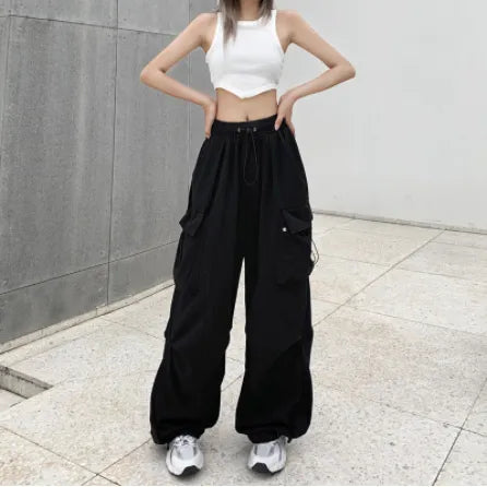 Calça cargo ampla unissex