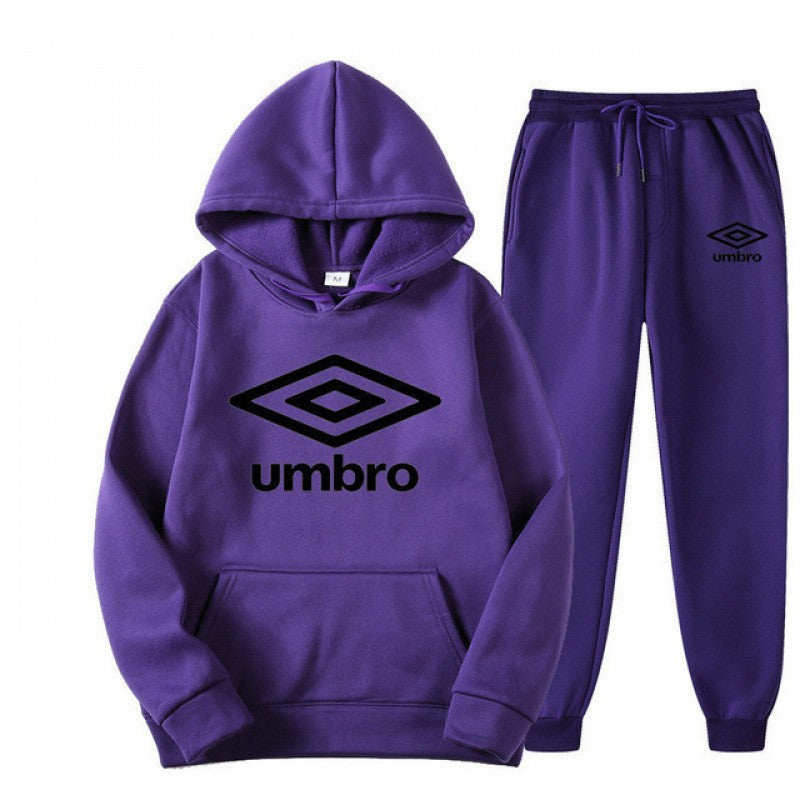 Men's printed hoodie with jogger pants