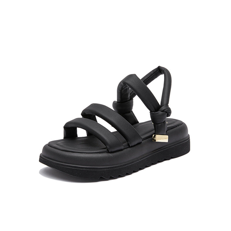 Summer New Sandals Women's Black Two-Wear Beach Shoes All-Match Outer Wear