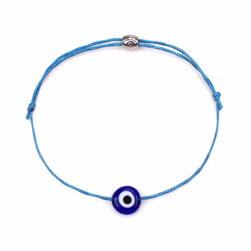 Turkish Lucky Evil Eye Bracelets For Women 6 Colors Handmade Braided Rope Jewelry Red Bracelet Female
