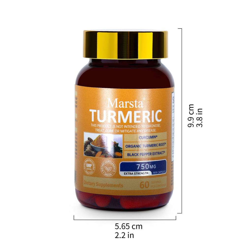 bottle of curcumin capsules