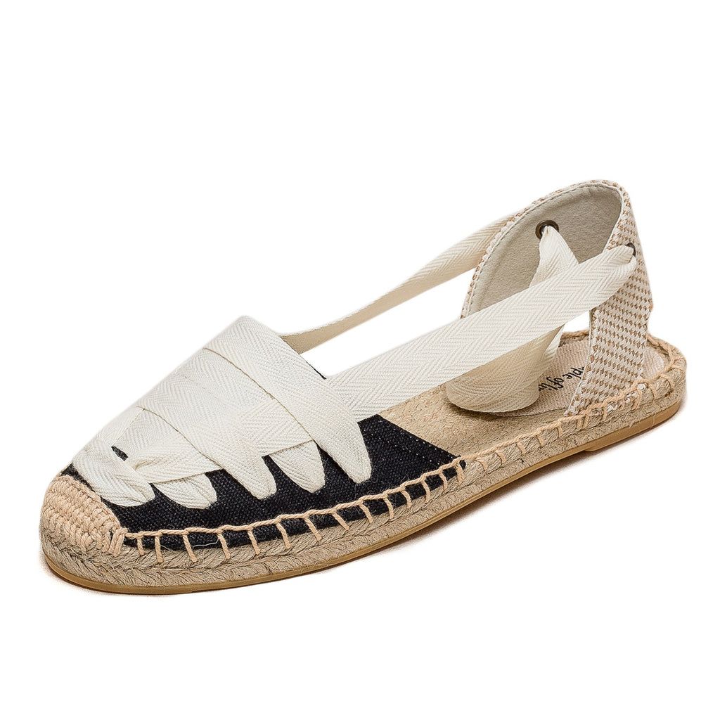 Womens Sandals T-strap Flat With Open Rubber