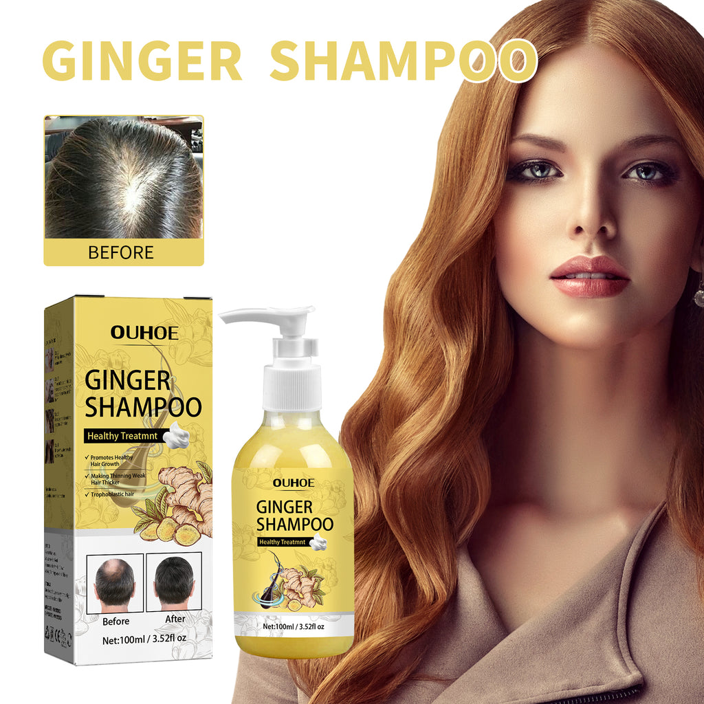 bottle of ginger hair shampoo