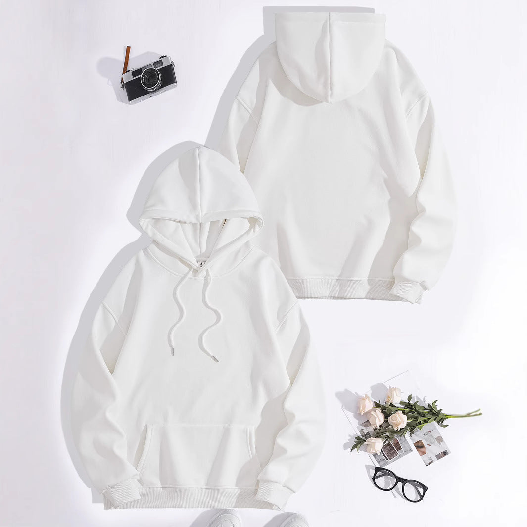 Kangaroo pocket hooded long sleeved fleece hoodie