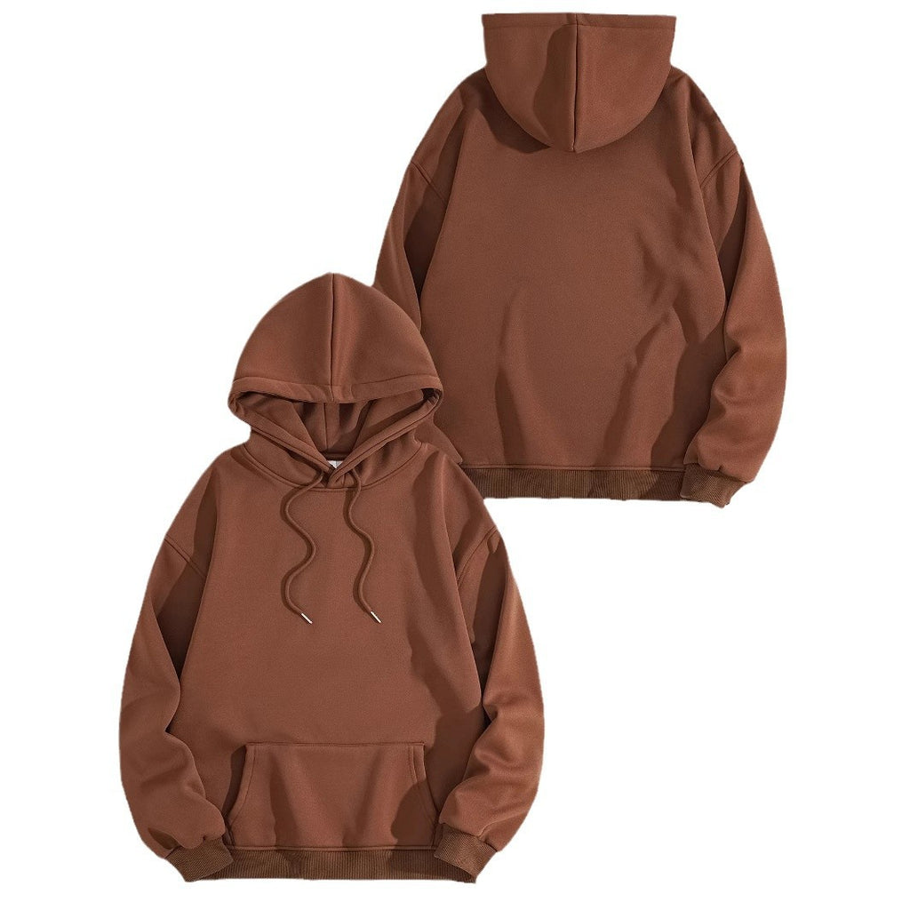Kangaroo pocket hooded long sleeved fleece hoodie