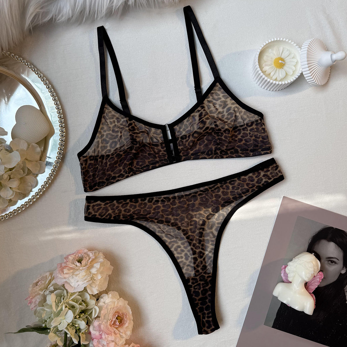Ensemble Lingerie Imprimé Léopard
