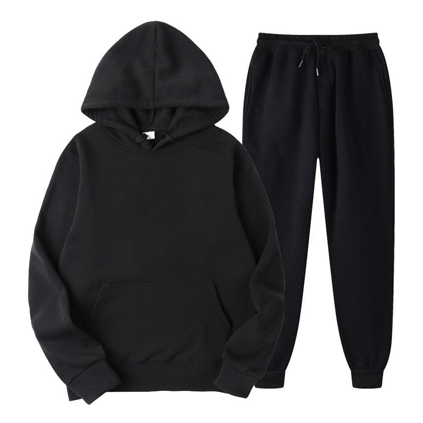 Women's oversized hooded sweatshirt and pants set