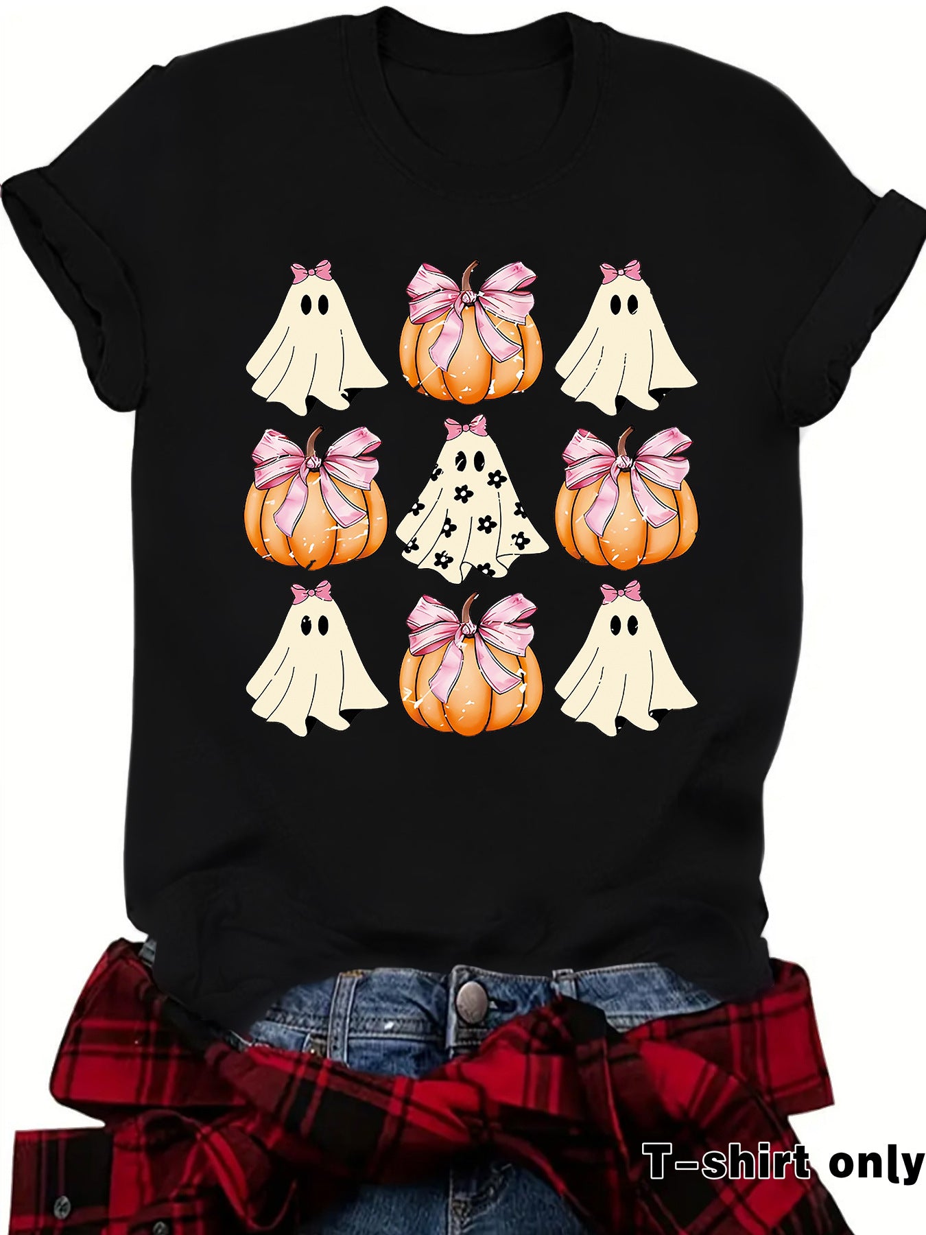 Funny Coquette Bow Pumpkin Spooky Season T-S