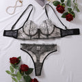 Embroidered Mesh Lingerie