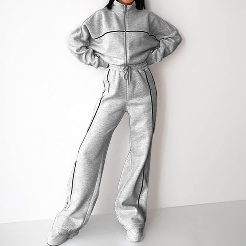 Tie-Waist Hoodie Tracksuit Set