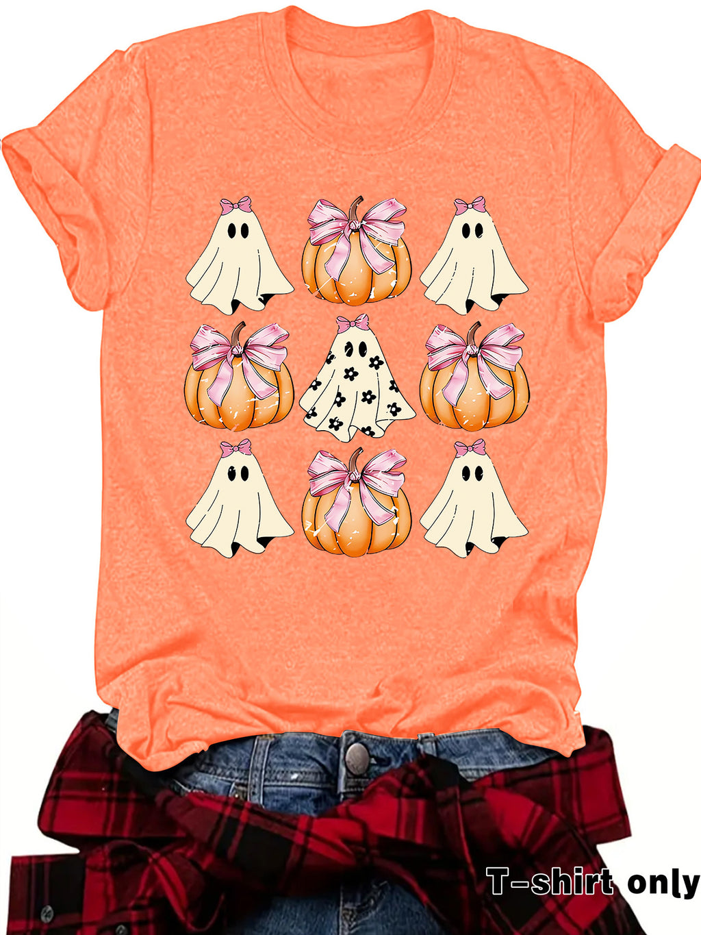 Funny Coquette Bow Pumpkin Spooky Season T-S