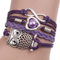 Bracelets on hand Infinity Owl Pearl Friendship Multilayer Charm Leather