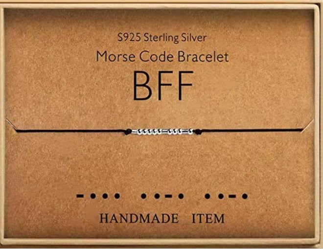 Fuck Off Morse Code Bracelets for Women Men Beads on Silk Cord Friendship Bracelet Gift Jewelry