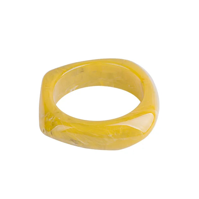 Vintage Colorful Resin Cuff Bracelets Bangles for Women Acrylic Irregular Geometric Wide Bracelet Charms Female Jewelry