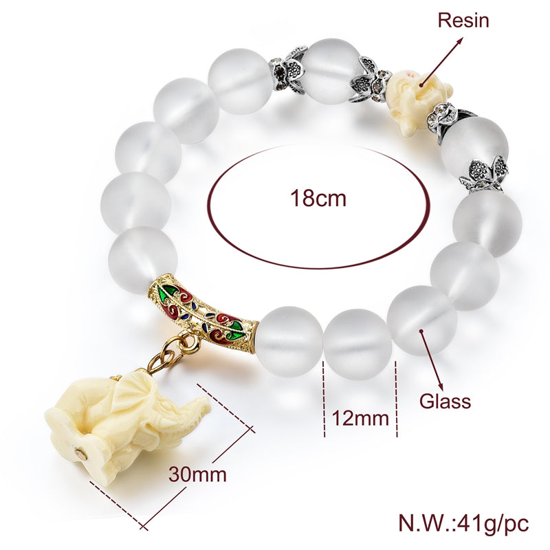 Natural opal beads bracelets crystal fashion women bracelet vintage stainless steel braceletes for
