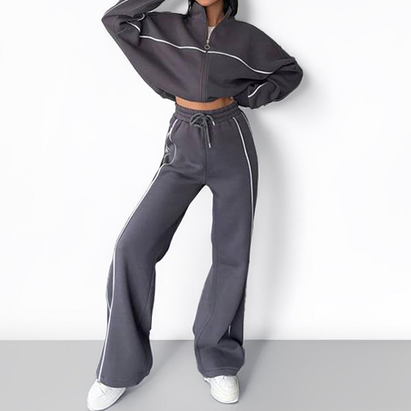 Tie-Waist Hoodie Tracksuit Set