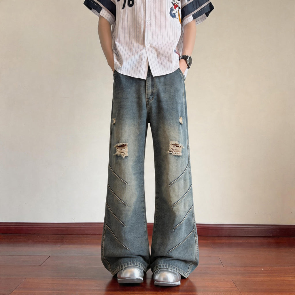 Ripped Denim Pants for Men.