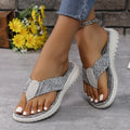 Toe Post Heathered Sandals