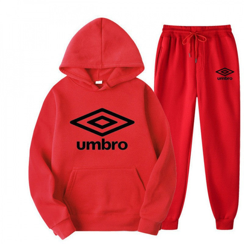 Men's printed hoodie with jogger pants